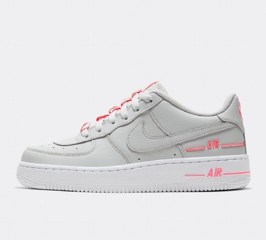 grey and pink nike air force