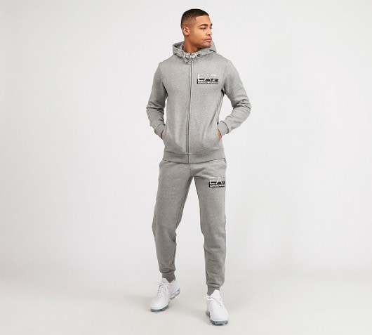 ea7 tracksuit grey mens