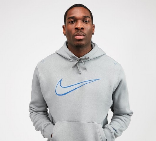 nike foundation overhead hoodie blue