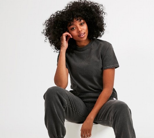 Womens Boxy Cropped Dye T-Shirt