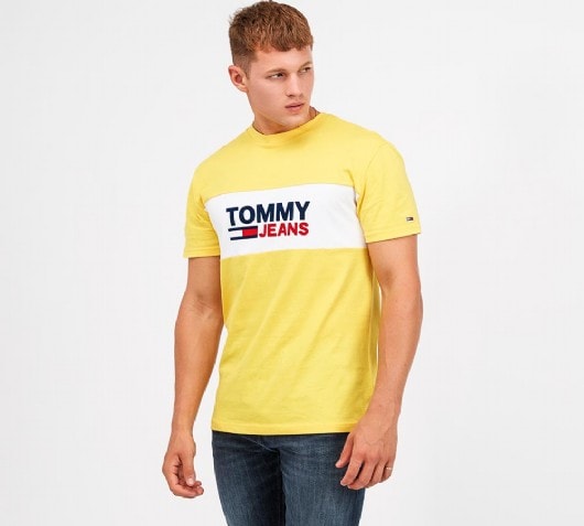 Image of Colour Blocked Organic T-Shirt
