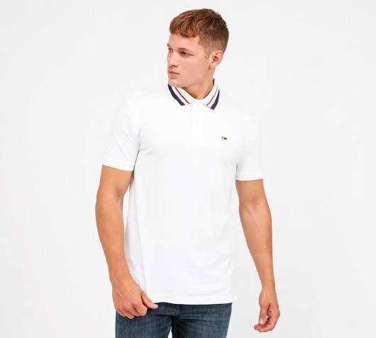 Image of Classic Tipped Stretch Short Sleeve Polo Shirt