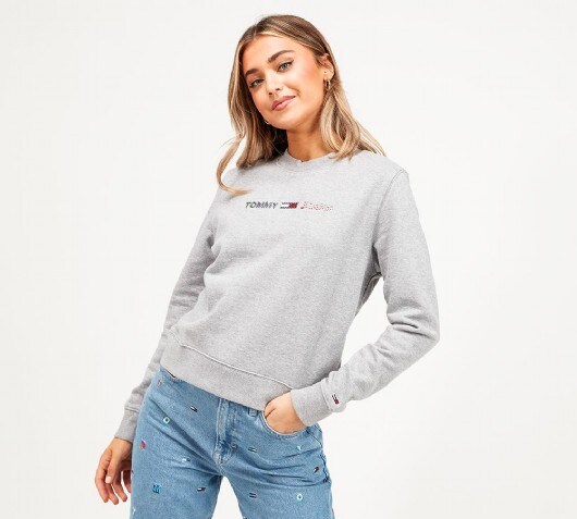 tommy jeans logo sweatshirt