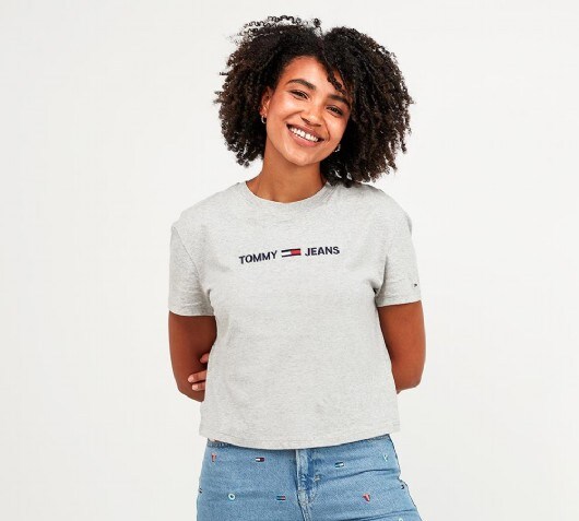 Tommy Jeans Womens Modern Linear Logo T 