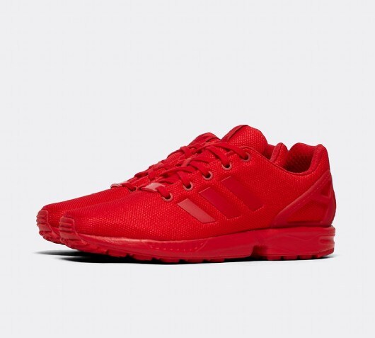 red adidas flux trainers