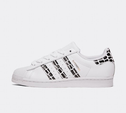 adidas originals superstar trainers with leopard print trim