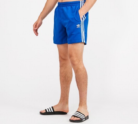 adidas 3 stripe swim shorts