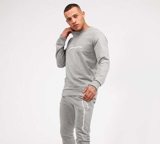 Image of Script Crewneck Suit