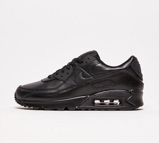 black nike trainers leather