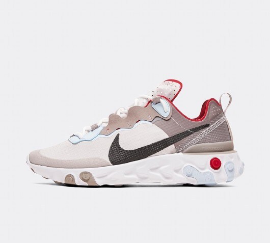 grey and black nike react element 55