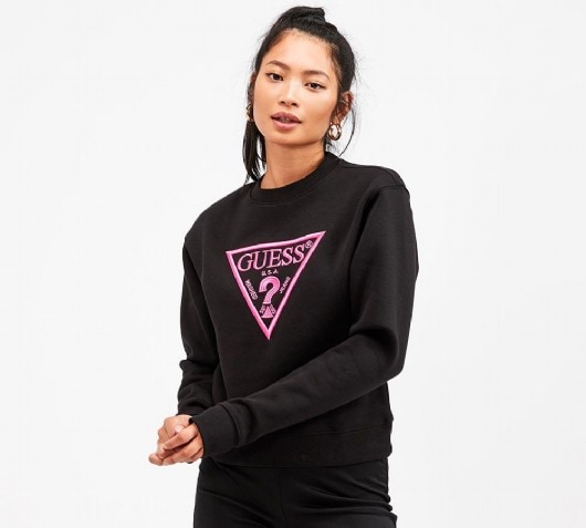 guess triangle sweatshirt
