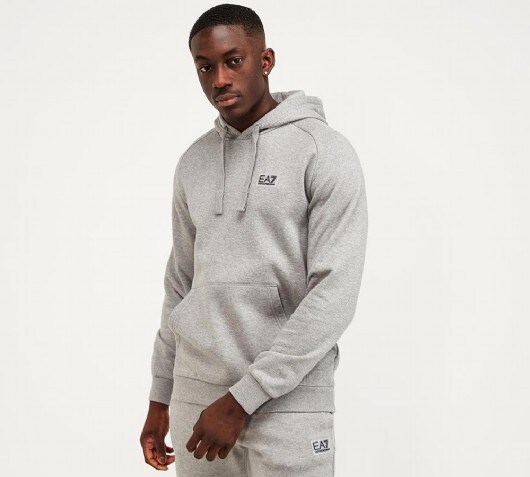 EA7 Core Badge Overhead Hoodie | Grey 