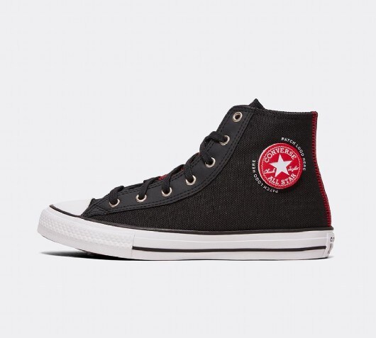 Converse Junior Chuck Taylor All Star Hi Trainer | Black / White / Gym Red  | Footasylum