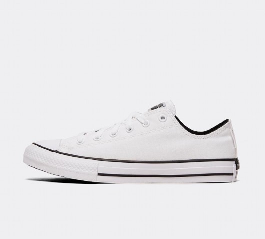 black and white converse junior