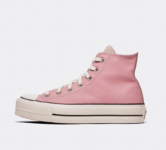 pink leather converse