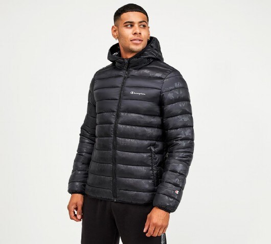 Left Chest Logo Padded Jacket | Black 