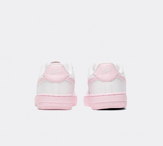 infant white and pink air force 1