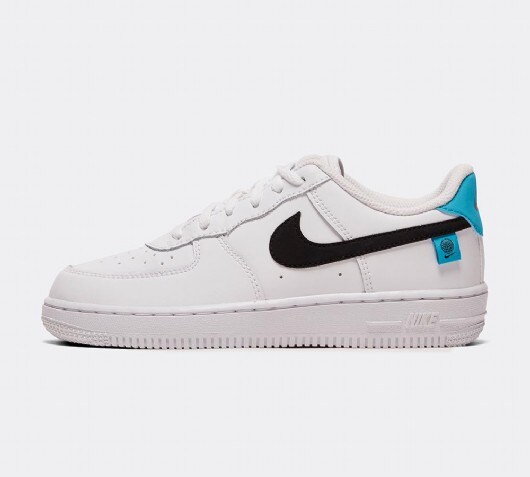 nike white & blue air force 1 lv8 3 trainers youth