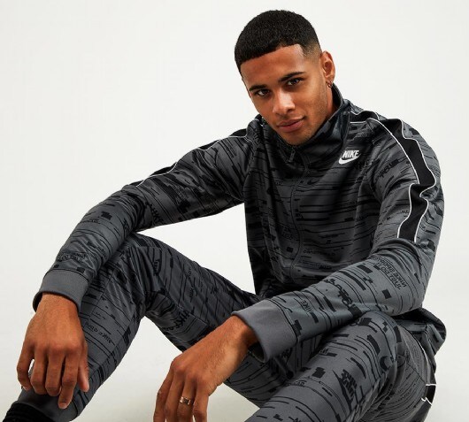 grey nike tracksuit top