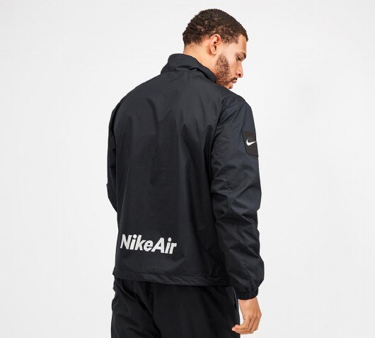 nike air woven jacket black