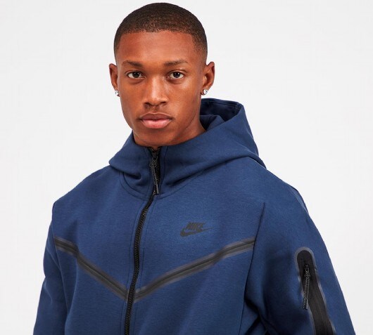 nike tech fleece hoodie navy blue
