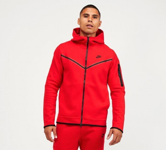 red nike tech hoodie