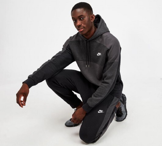 nike heritage colour block overhead hoodie