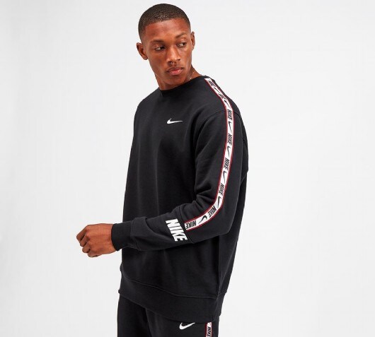 nike repeat tape fleece overhead hoodie