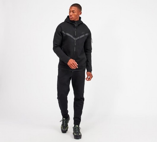 nike tracksuit black and grey