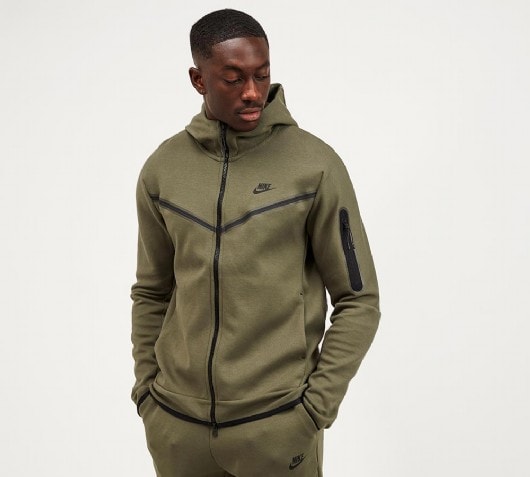 khaki nike tech tracksuit