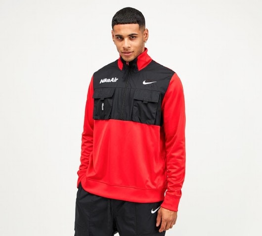 nike air half zip jacket red