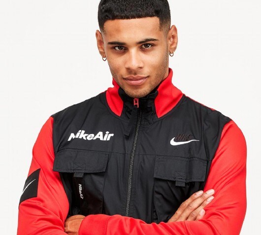 nike air half zip jacket red