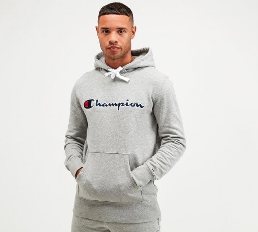 champion sleeve logo overhead hoodie