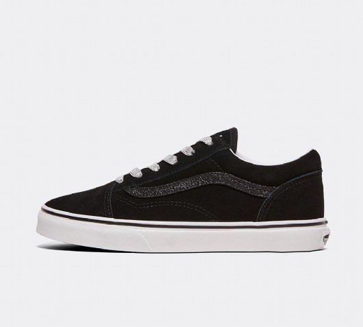 junior old skool vans black and white
