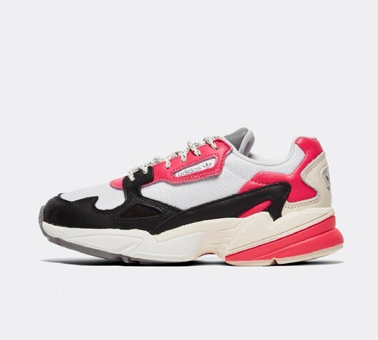 adidas originals falcon trainer in black and pink