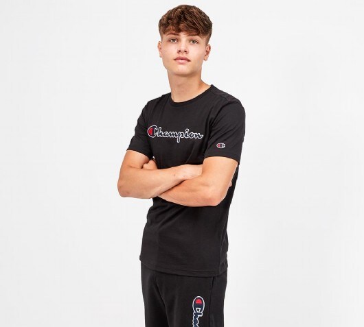 Champion Junior Logo T-Shirt | Black 