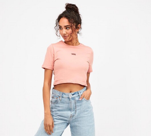 Image of Womens Cropped Short Sleeve T-Shirt