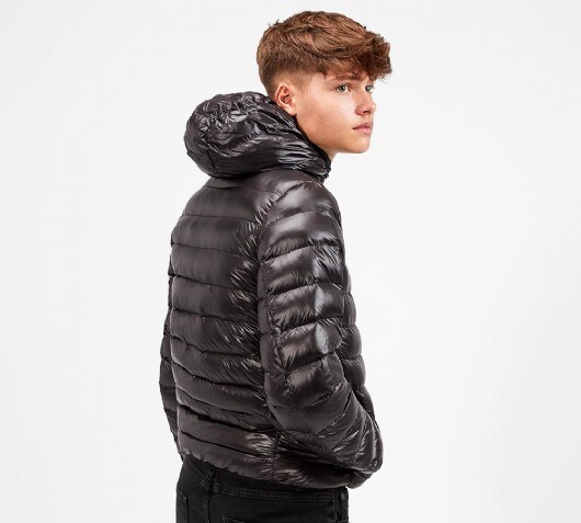 black gloss puffer jacket