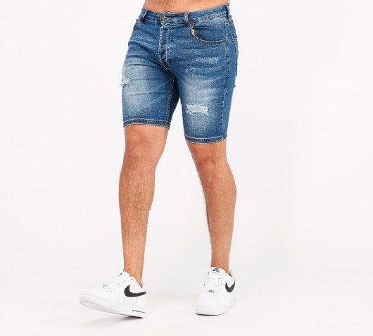 Image of Pasoni Distressed Denim Short