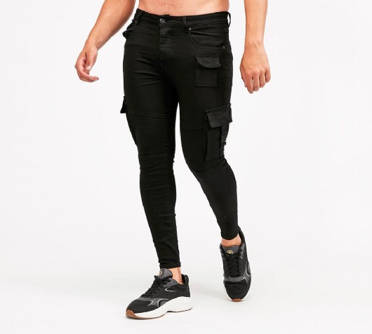 tapered biker jeans