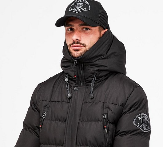mens full zip hooded puffer jacket
