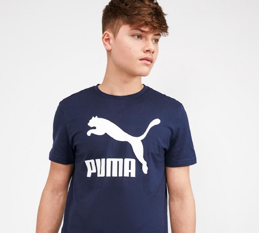 Puma Junior Classic Logo T-Shirt | Navy 