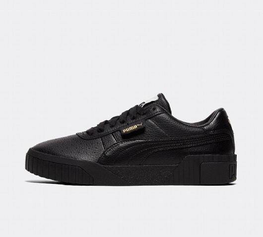 puma cali white and black trainers
