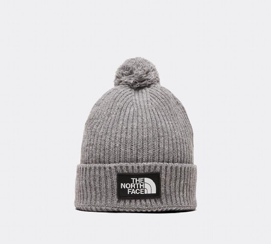 north face beanie grey