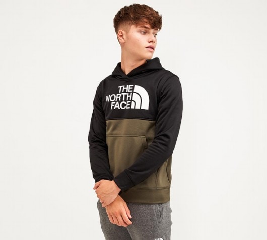 the north face box logo overhead hoodie junior