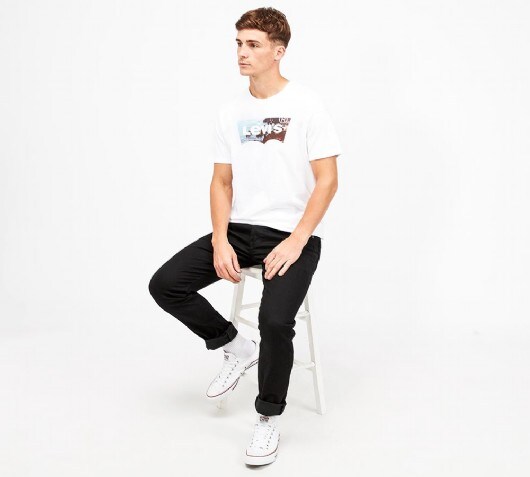 Image of Batwing Photo Infill Logo T-Shirt