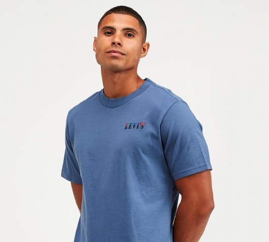 Image of Graphic Logo Mock Neck T-Shirt