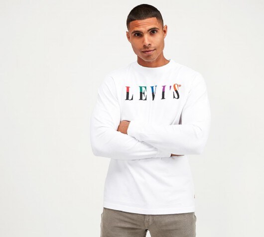 Image of Coloured Embroidered Long Sleeve T-Shirt