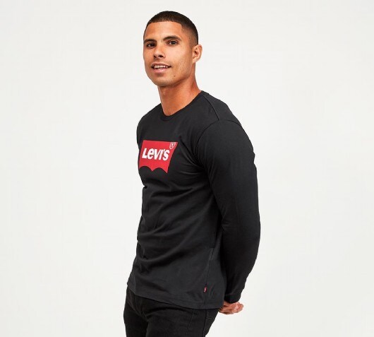 Image of Batwing Logo Graphic Long Sleeve T-Shirt