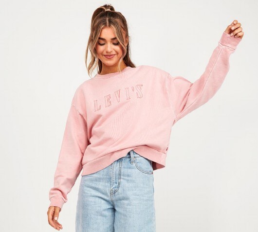 pink levi sweatshirt